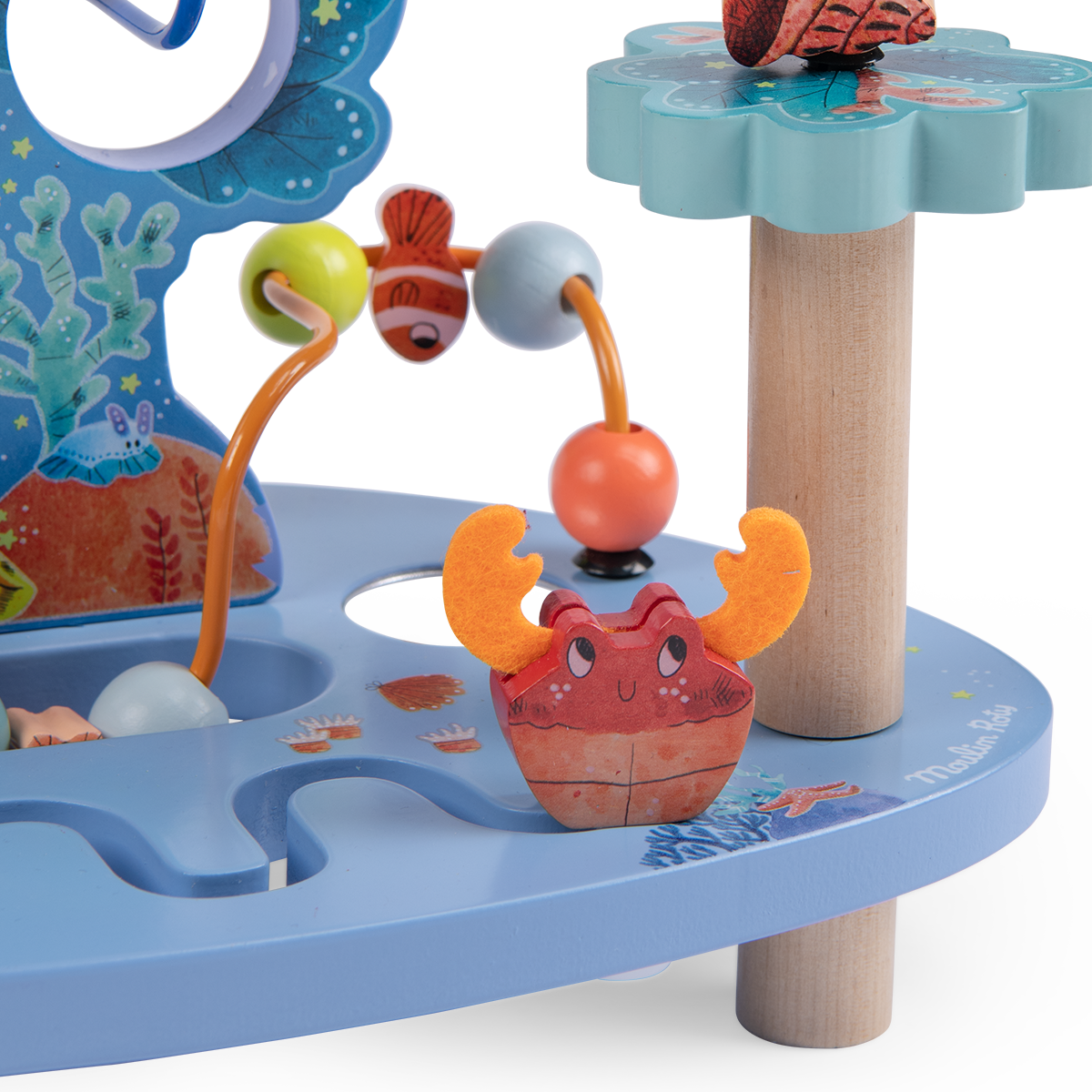 Lot De 200 Perles En Bois Sur Le Thème De L'océan Pour Travaux